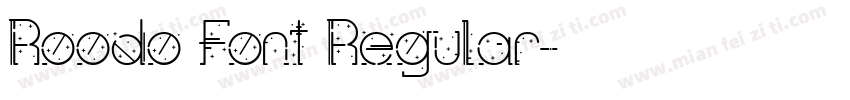 Roodo Font Regular字体转换